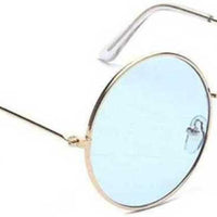 Unisex Round Frame Blue Sunglasses