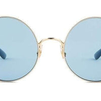 Unisex Round Frame Blue Sunglasses